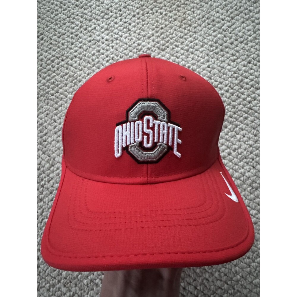 Nike Hat Adult Dri-Fit Red Ohio State Buckeyes Football Cap Mens